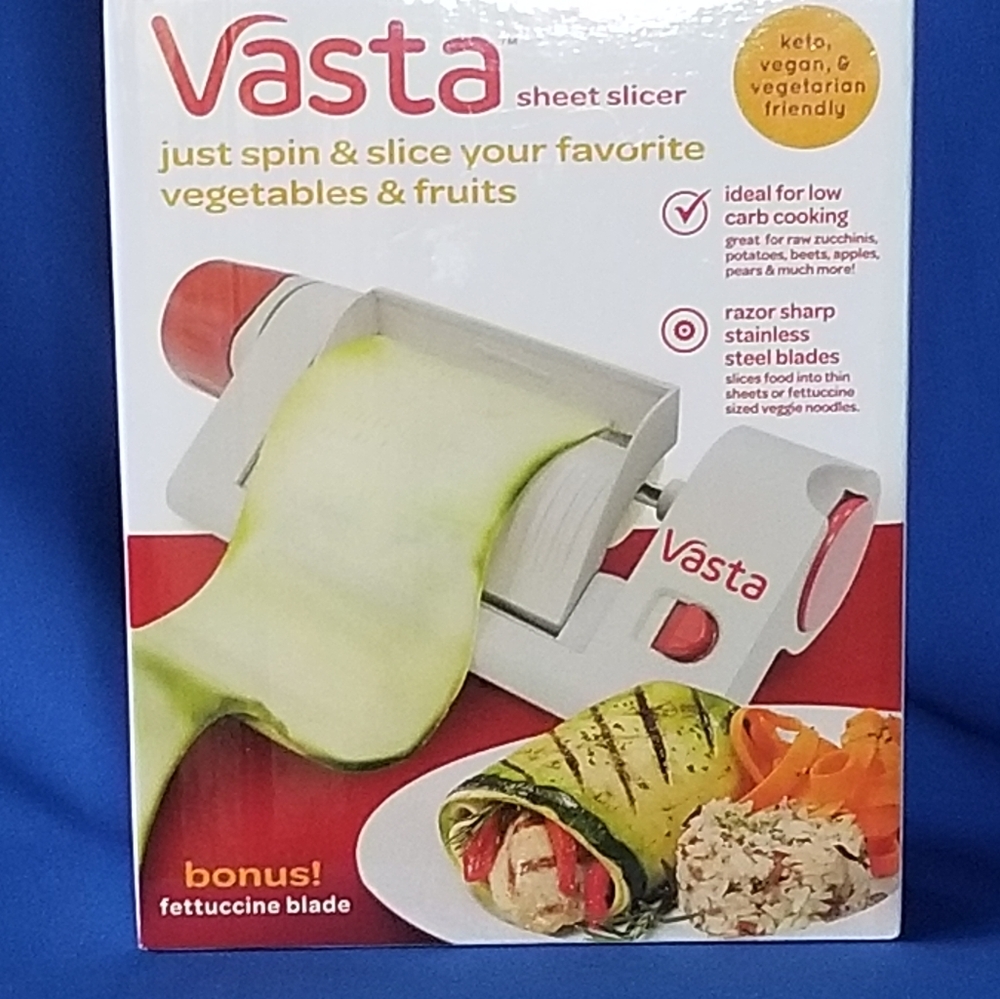 Vasta Veggie & Fruit Sheet Slicer – Low Carb, Keto, Vegan, Vegetarian Friendly